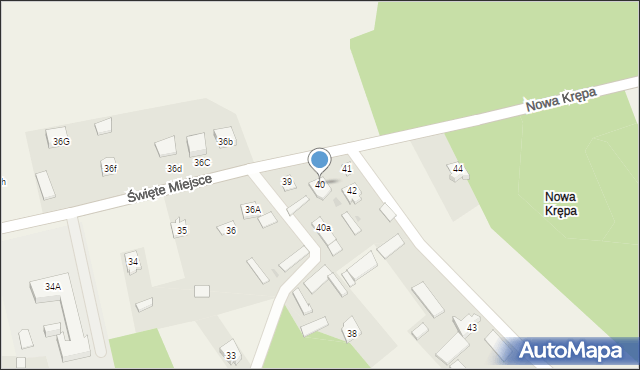 Stara Krępa, Nowa Krępa, 40, mapa Stara Krępa