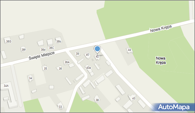 Stara Krępa, Nowa Krępa, 42, mapa Stara Krępa