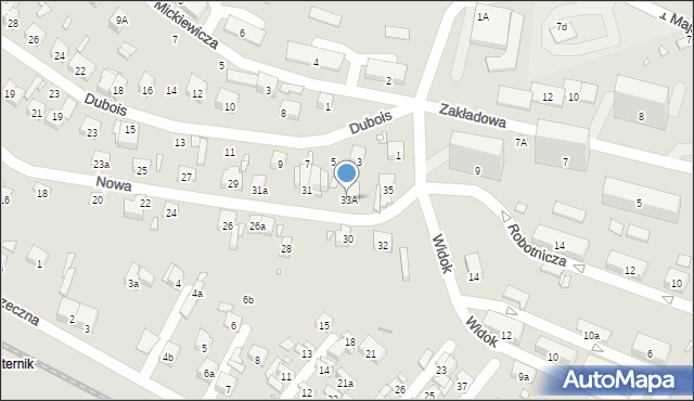 Starachowice, Nowa, 33A, mapa Starachowic