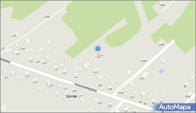 Starachowice, Nowowiejska, 112c, mapa Starachowic