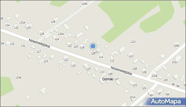 Starachowice, Nowowiejska, 116, mapa Starachowic