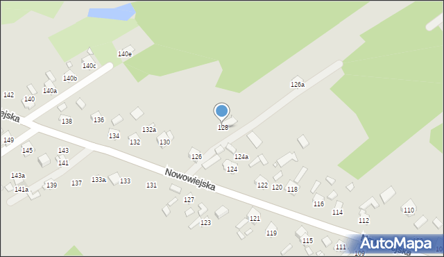 Starachowice, Nowowiejska, 128, mapa Starachowic
