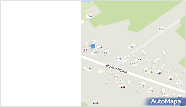 Starachowice, Nowowiejska, 132, mapa Starachowic