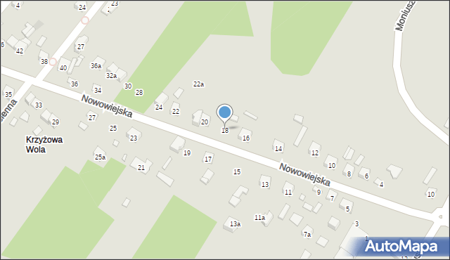 Starachowice, Nowowiejska, 18, mapa Starachowic