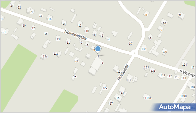 Starachowice, Nowowiejska, 3, mapa Starachowic