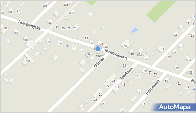 Starachowice, Nowowiejska, 69A, mapa Starachowic