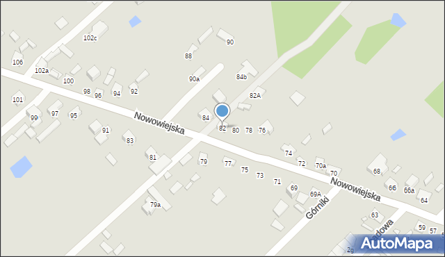 Starachowice, Nowowiejska, 82, mapa Starachowic