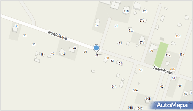 Stare Załubice, Nowinkowa, 48, mapa Stare Załubice