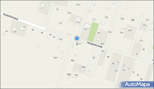 Stare Załubice, Nowinkowa, 58, mapa Stare Załubice