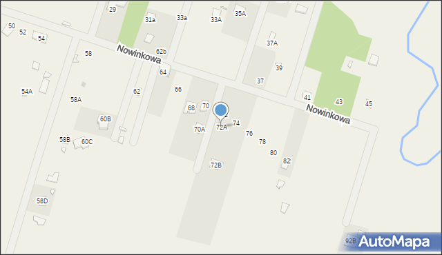 Stare Załubice, Nowinkowa, 72A, mapa Stare Załubice