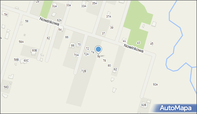 Stare Załubice, Nowinkowa, 76, mapa Stare Załubice