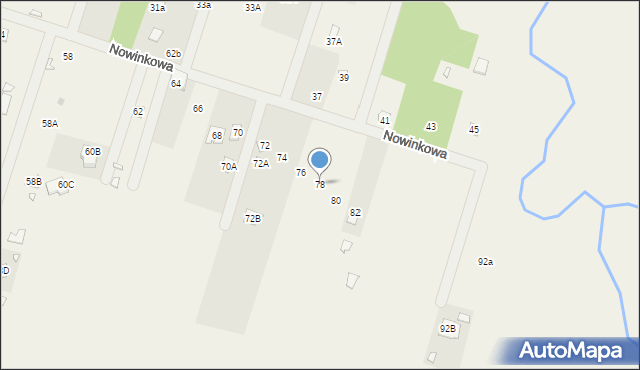 Stare Załubice, Nowinkowa, 78, mapa Stare Załubice