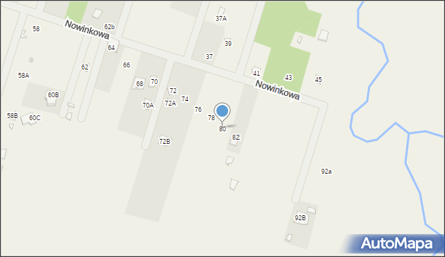 Stare Załubice, Nowinkowa, 80, mapa Stare Załubice