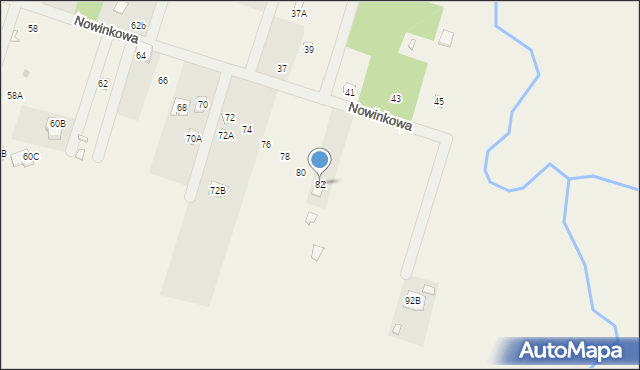 Stare Załubice, Nowinkowa, 82, mapa Stare Załubice