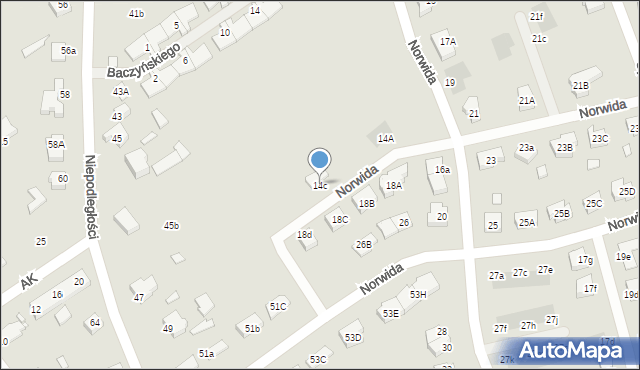 Stargard, Norwida Cypriana Kamila, 14c, mapa Stargard