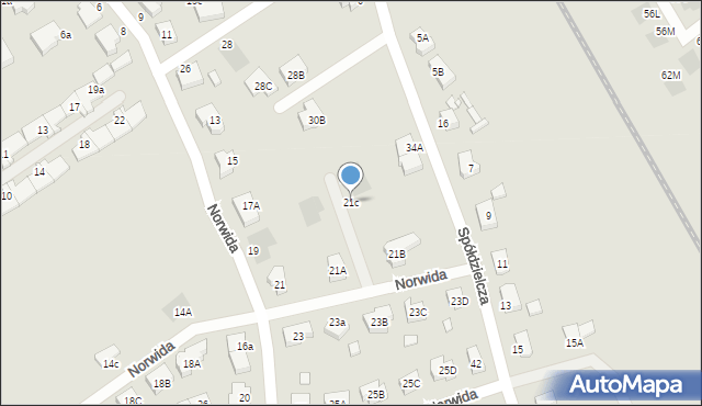Stargard, Norwida Cypriana Kamila, 21c, mapa Stargard