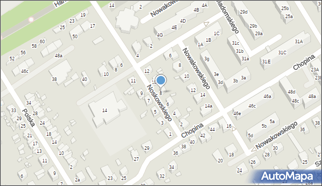 Stargard, Noskowskiego Zygmunta, 8, mapa Stargard
