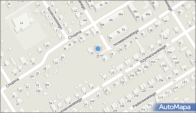 Stargard, Nowakowskiego Józefa, 22, mapa Stargard