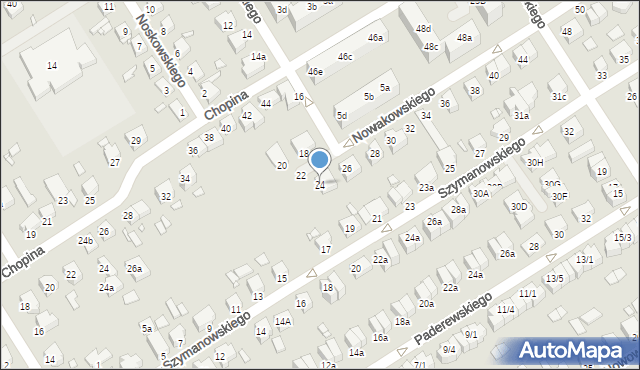 Stargard, Nowakowskiego Józefa, 24, mapa Stargard