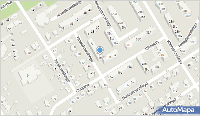 Stargard, Nowakowskiego Józefa, 3d, mapa Stargard