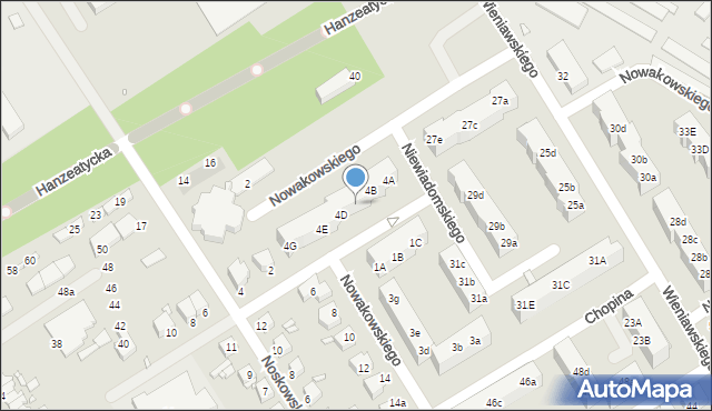 Stargard, Nowakowskiego Józefa, 4C, mapa Stargard