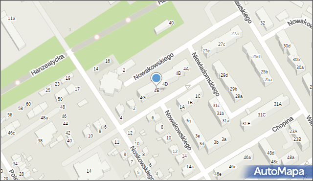 Stargard, Nowakowskiego Józefa, 4E, mapa Stargard