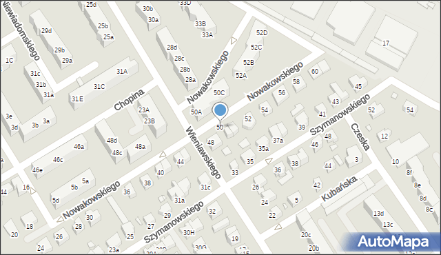 Stargard, Nowakowskiego Józefa, 50, mapa Stargard