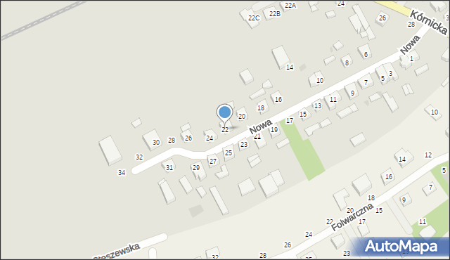 Stęszew, Nowa, 22, mapa Stęszew