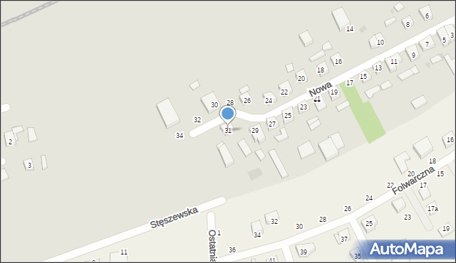 Stęszew, Nowa, 31, mapa Stęszew