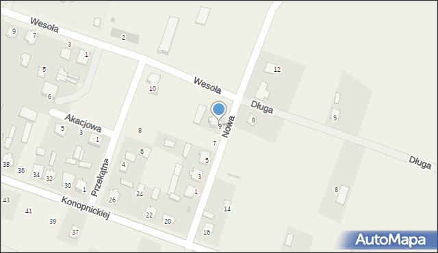 Strabla, Nowa, 9, mapa Strabla