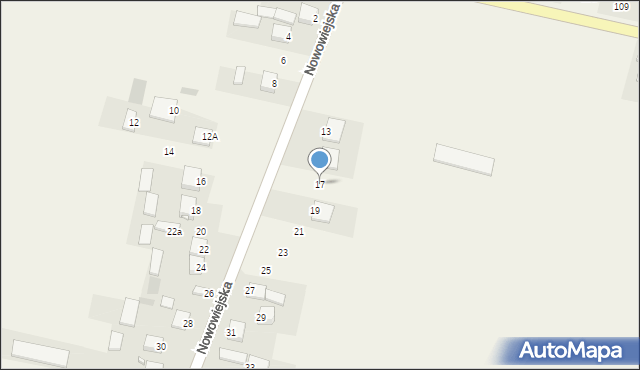 Strawczynek, Nowowiejska, 17, mapa Strawczynek