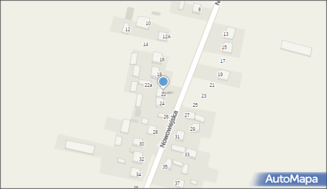 Strawczynek, Nowowiejska, 22, mapa Strawczynek