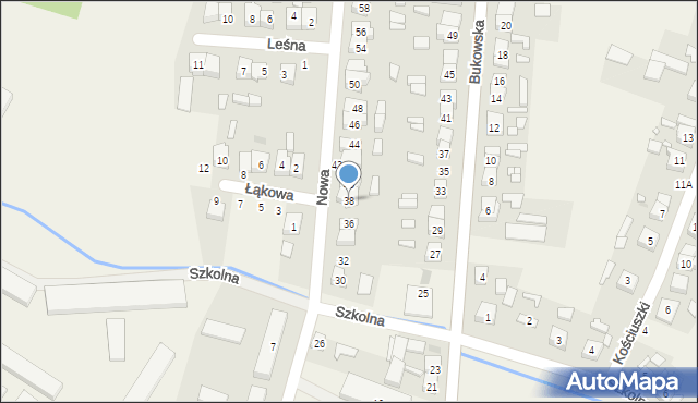 Strykowo, Nowa, 38, mapa Strykowo