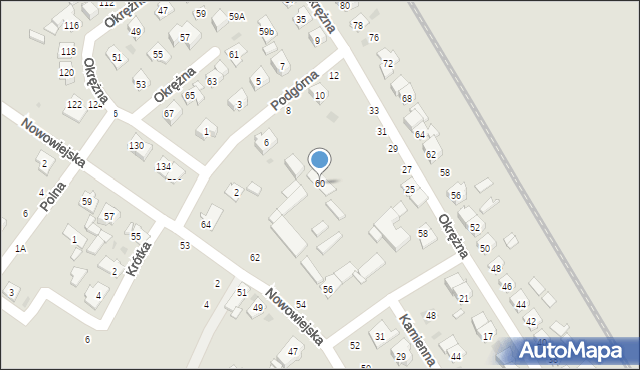 Strzelce Opolskie, Nowowiejska, 60, mapa Strzelce Opolskie