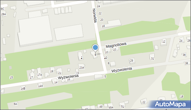 Sulejówek, Norwida Cypriana Kamila, 9, mapa Sulejówek