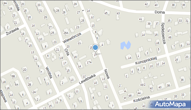 Supraśl, Nowa, 17, mapa Supraśl