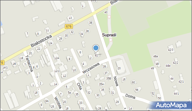 Supraśl, Nowa, 41, mapa Supraśl