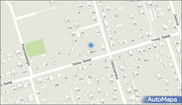 Supraśl, Nowy Świat, 25A, mapa Supraśl