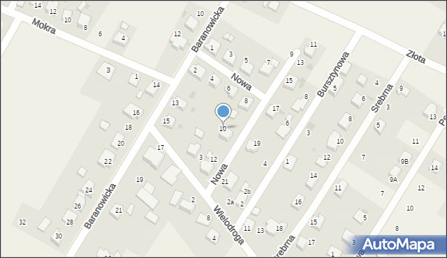 Suszec, Nowa, 10, mapa Suszec