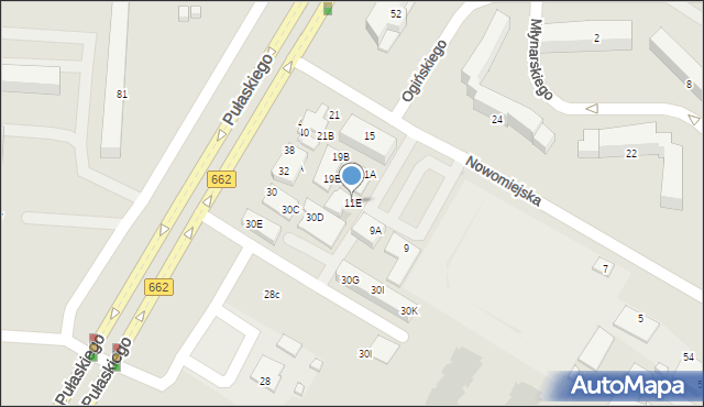 Suwałki, Nowomiejska, 11E, mapa Suwałk