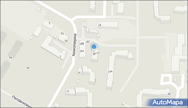 Suwałki, Nowomiejska, 16, mapa Suwałk