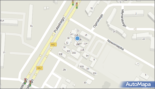 Suwałki, Nowomiejska, 19E, mapa Suwałk