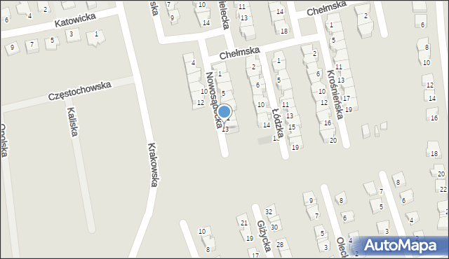 Suwałki, Nowosądecka, 13, mapa Suwałk