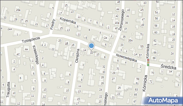 Swarzędz, Nowowiejska, 12, mapa Swarzędz