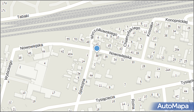 Swarzędz, Nowowiejska, 38, mapa Swarzędz