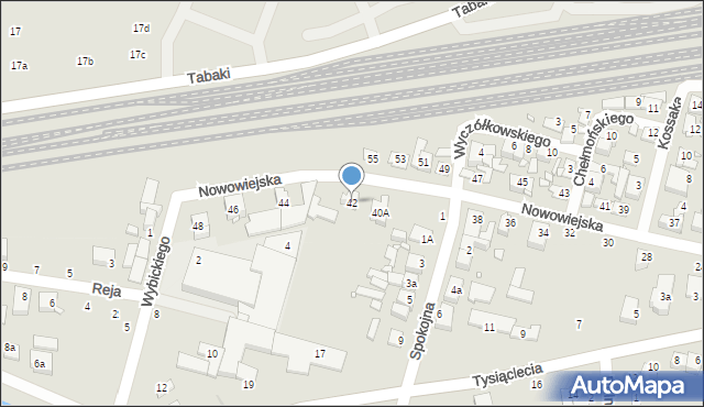 Swarzędz, Nowowiejska, 42, mapa Swarzędz