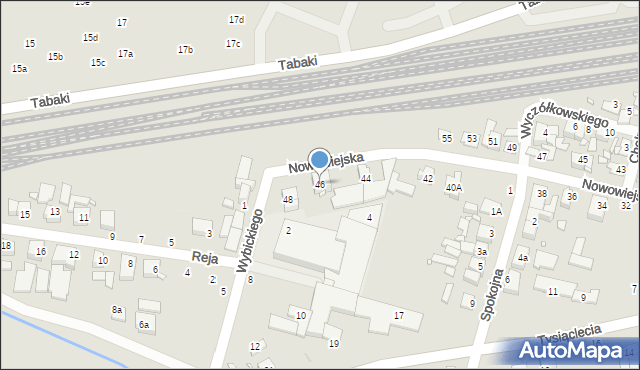 Swarzędz, Nowowiejska, 46, mapa Swarzędz