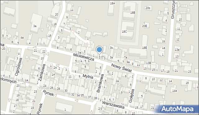 Swarzędz, Nowy Świat, 1, mapa Swarzędz