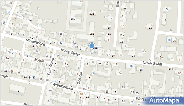 Swarzędz, Nowy Świat, 13, mapa Swarzędz