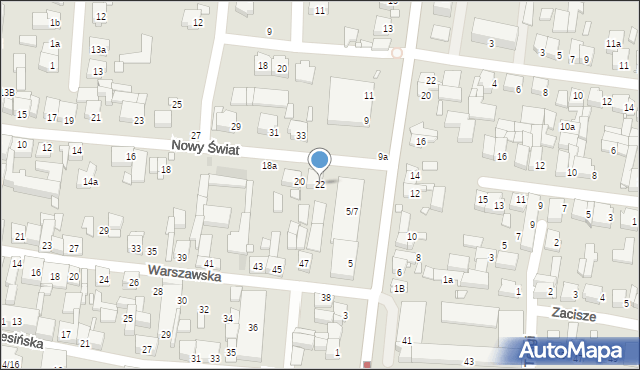 Swarzędz, Nowy Świat, 22, mapa Swarzędz